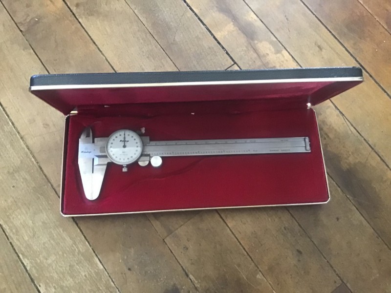 Mitutoyo 6" Dial Caliper .001 505-641-50 Made in Japan Hardened Stainless W/Case