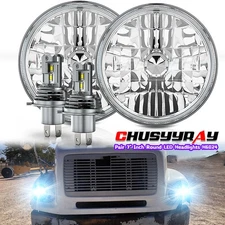 7inch Round Sealed Beam LED Headlight DRL Hi-Lo Beam for Peterbilt 379 359 Truck
