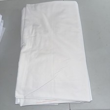 4 x Double Size Flat Sheets  White Ex Hotel Bed Linen 70% Cotton 30% Polyester