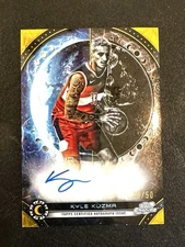 2023-24 Topps Midnight Horizon Signatures Kyle Kuzma Equinox Refractor Auto # 50