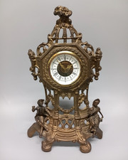 Vintage West German Mantel Clock Rococo Style Mid Century - Tested Working