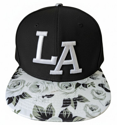 MEN'S BASEBALL CAP: L.A. Los Angeles Floral Brim Cap Headlines Latino Streetwear