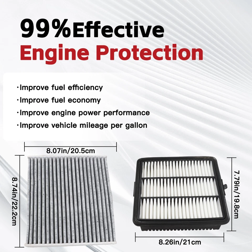  Combo Set Engine & Cabin Air Filter for Hyundai Elantra Sedan 2021-2024 — 第 4/4 张图片