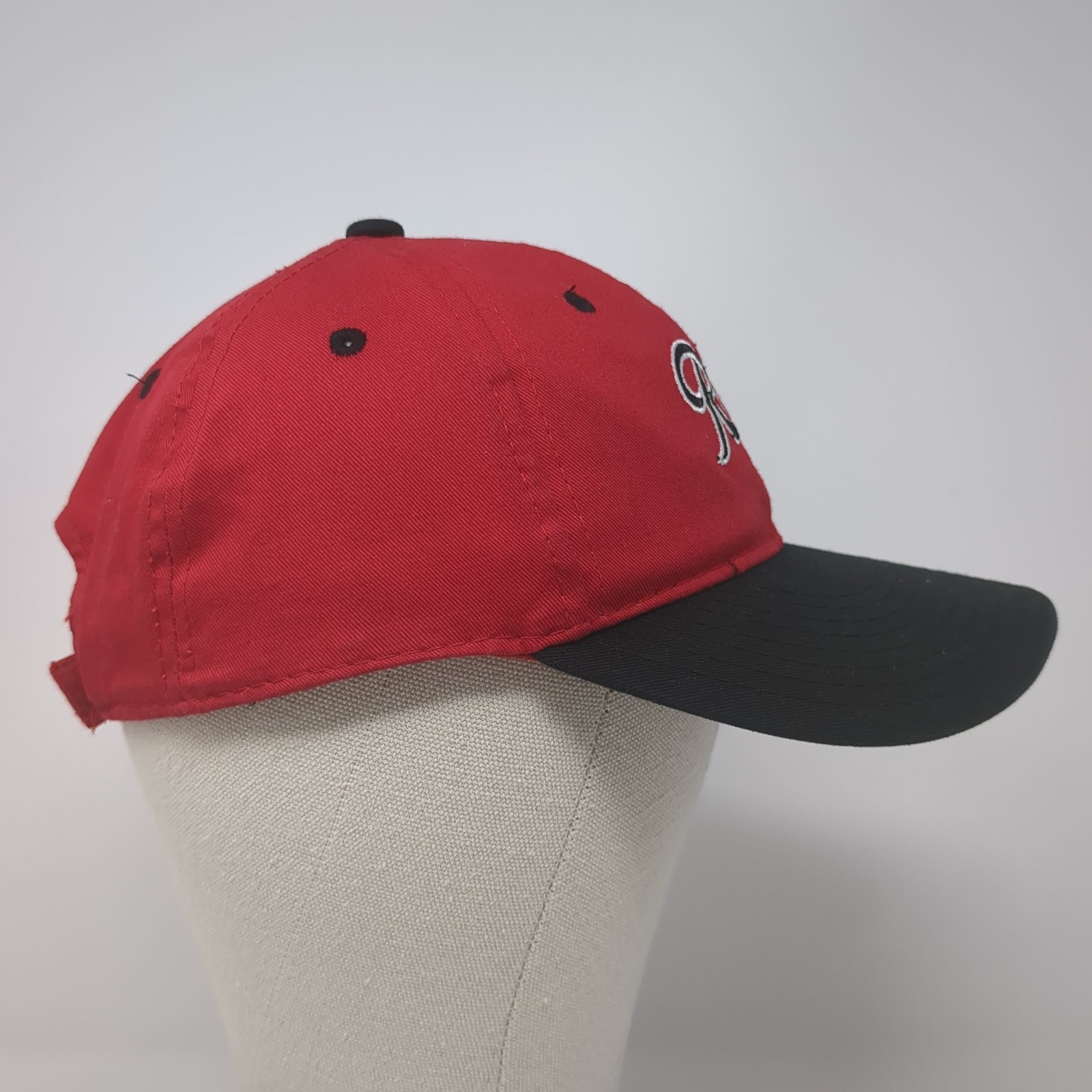 RR Strapback Baseball Cap Red One Size Embroidere… - image 5