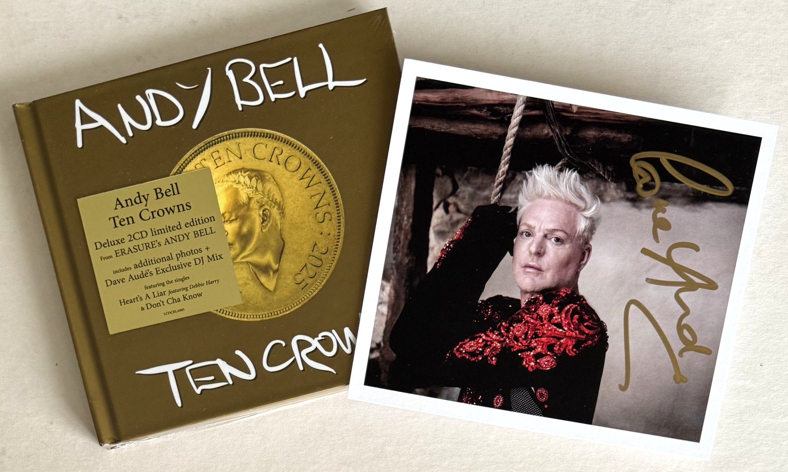 ANDY BELL * TEN CROWNS * DELUXE EDITION 2CD w/ SIGNED ART CARD * BN * ERASURE