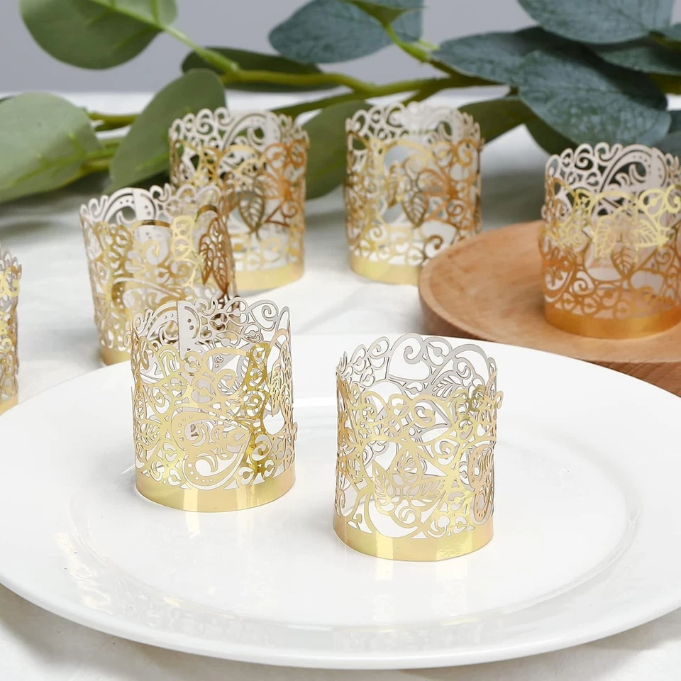 48 portavelas votivas, velas doradas para té, decoración del hogar Foto 4 de 4