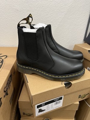 Dr. Martens 2976 Chelsea Boot Black Pull On Yellow Stitch Soft Mens 8 /Womens 9