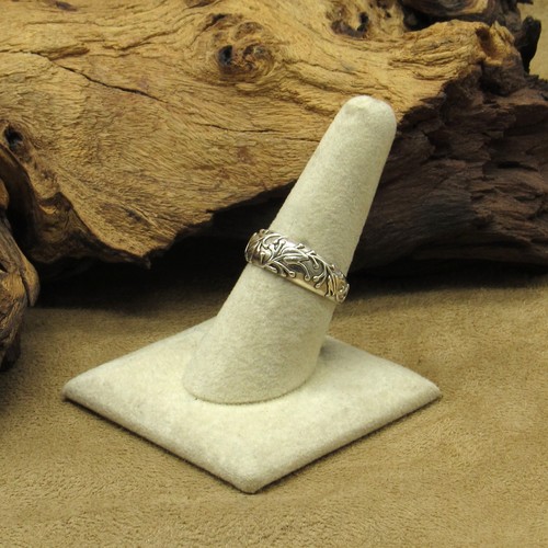 Bague motif feuille et vigne en argent massif taille 7,75 - Photo 3/4