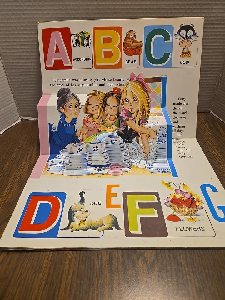 Set Of 2 ABC & 123 POP UP BOOKS. CINDERELLA & PETER THE PIXIE (1983) - Image 3 of 4