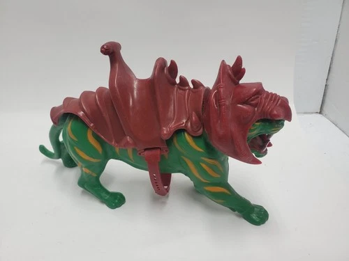 Vintage 1981 BATTLE CAT 100% Complete White Eye MOTU Original Taiwan 1976 Date