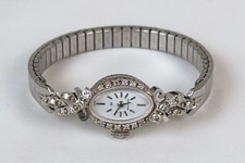 Vintage Hamilton 14k Gold Diamond Cocktail Wa...