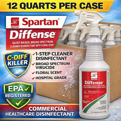 Spartan Diffense Disinfectant Cleaner Floral Qt 12/Case 102403