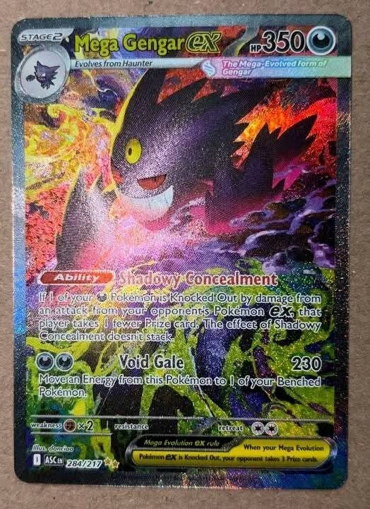 POKEMON ASCENDED HEROES MEGA GENGAR EX 284/217 SPECIAL ILLUSTRATION RARE SIR NM+