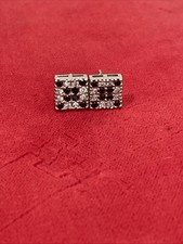 5mm Stainless Steel Stud Earrings   Black CZ   Hypoallergenic 2 pair