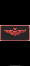 USAF Aircrew Black & Red Nametag Wing Patch