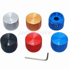 1pc 0.79 x 0.61 in Aluminum Amplifier Control Volume Button Knob Rotary Encoder