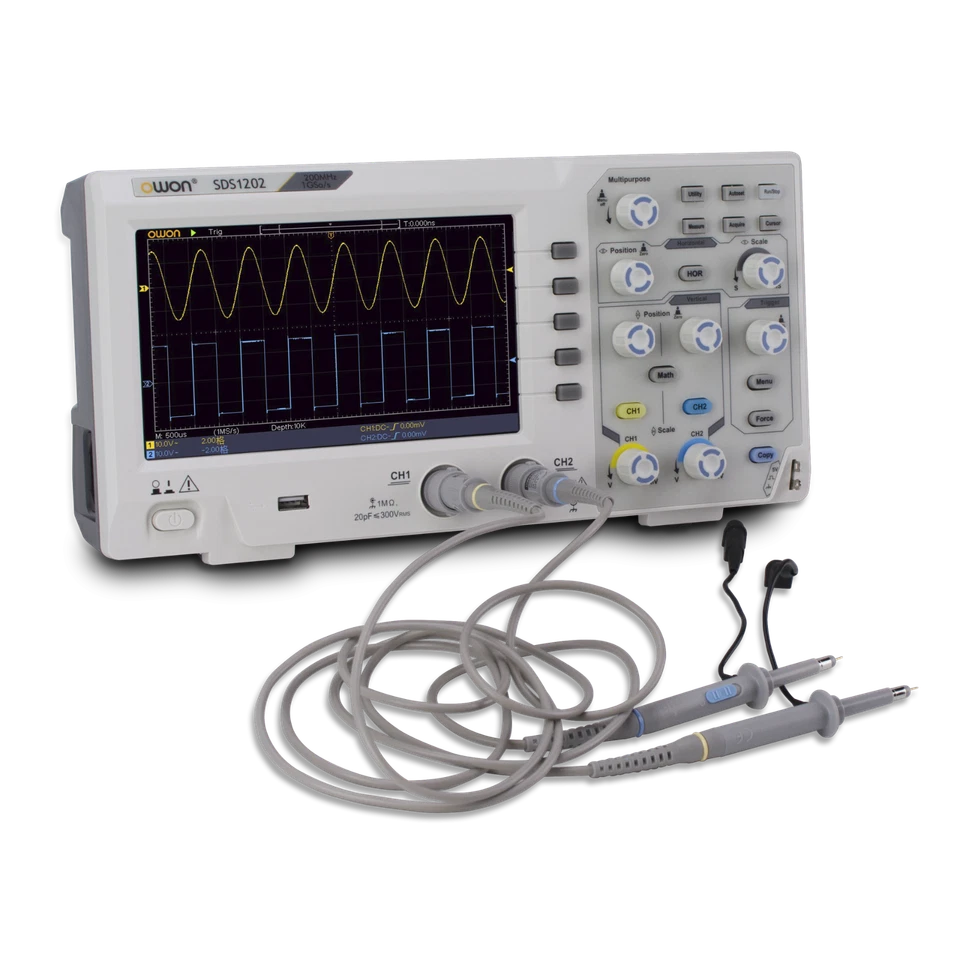 OWON SDS1202 2Channel Digital Oscilloscope 200MHZ Bandwidth High Accuracy 1GS/s - Image 2 of 4