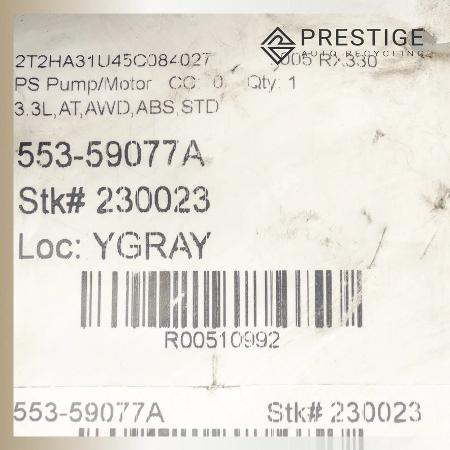 2004–2006 LEXUS RX330 RX350 Power Steering Pump with Pulley Assembly 44310-0E010 - Image 4 of 4