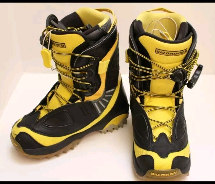 Stivali da snowboard uomo 10 5 SALOMON SYNAPSE Customfit 3D nero e giallo