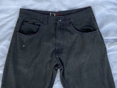Y2K DMAX Wide Leg Low Rise Baggy Black Jeans Grunge Y2K DMAX Wide Leg Low Rise Baggy Black Jeans Grunge
