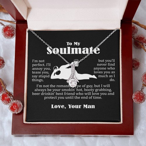To My Soulmate Necklace, Funny Christmas Gift For Girlfriend|Wife|Soulmate, - Picture 18 of 23