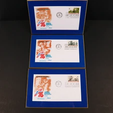 Lot of 3 - Spirit Of 76 8 cent Stamped Envelopes Plaques First Day Of Issue 1973