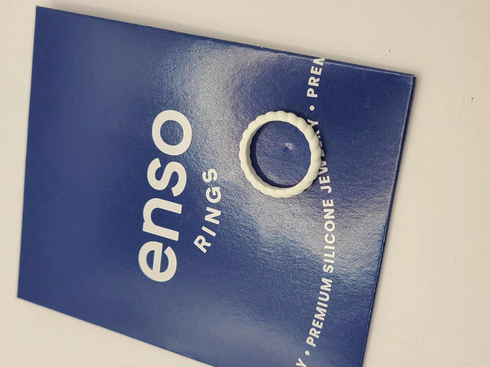 Enso Braided Stackable Silicone Ring - White sz 4 - image 3