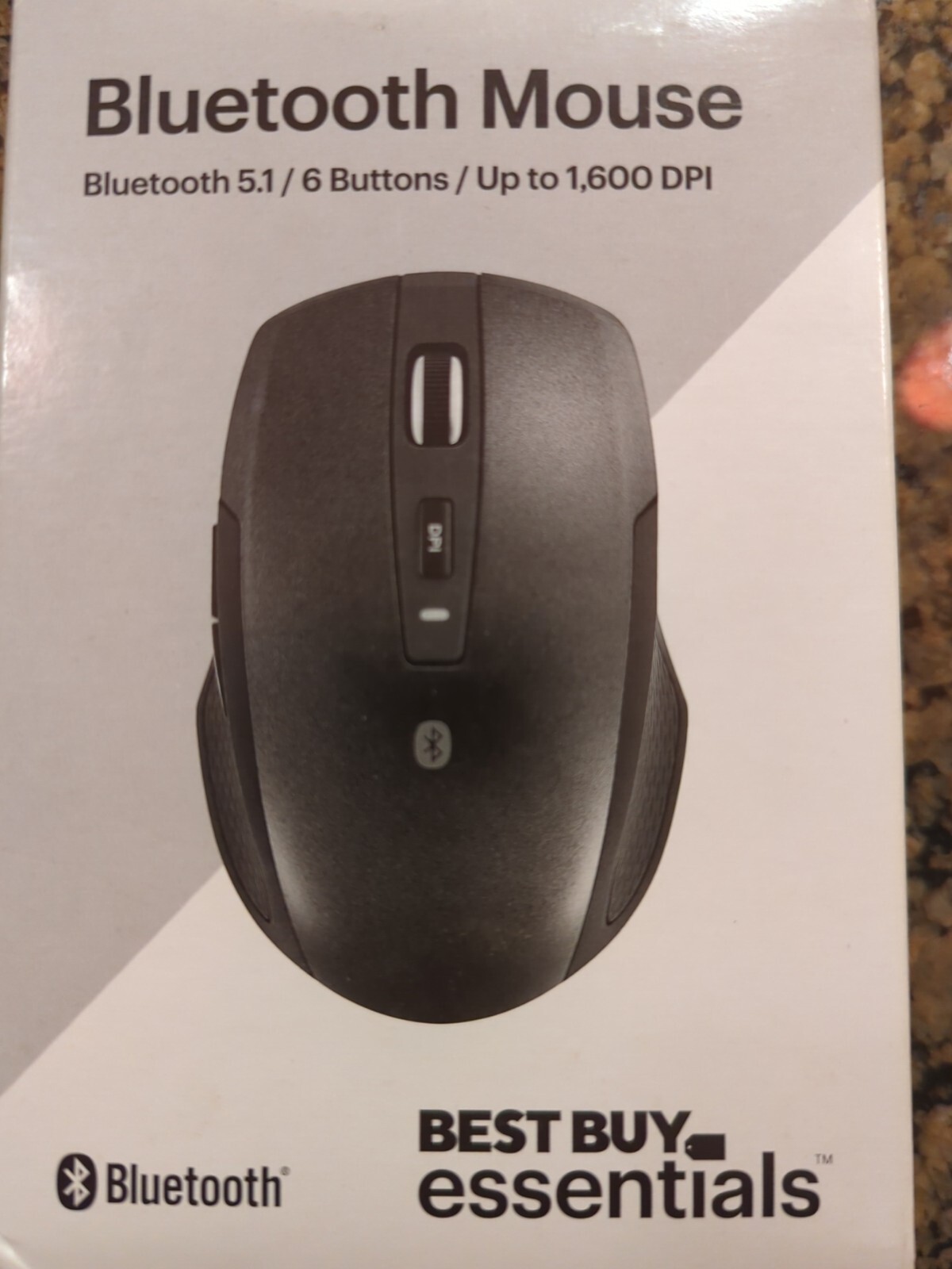 Best Buy essentials- Bluetooth 5.1 - 6 Button Mouse Black New In Box 