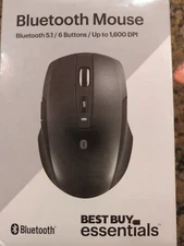 Best Buy essentials- Bluetooth 5.1 - 6 Button Mouse Black New In Box 