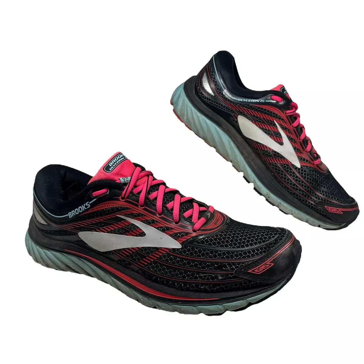 Brooks Glycerin 15 Running Shoes Super DNA Black Pink Womens Size