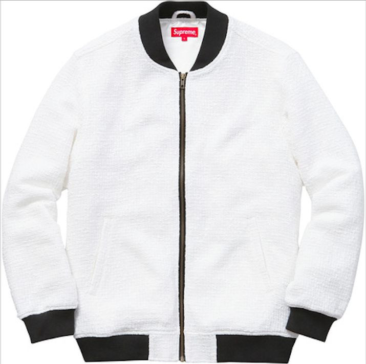 Supreme Boucle Varsity Jacket White Small | eBay
