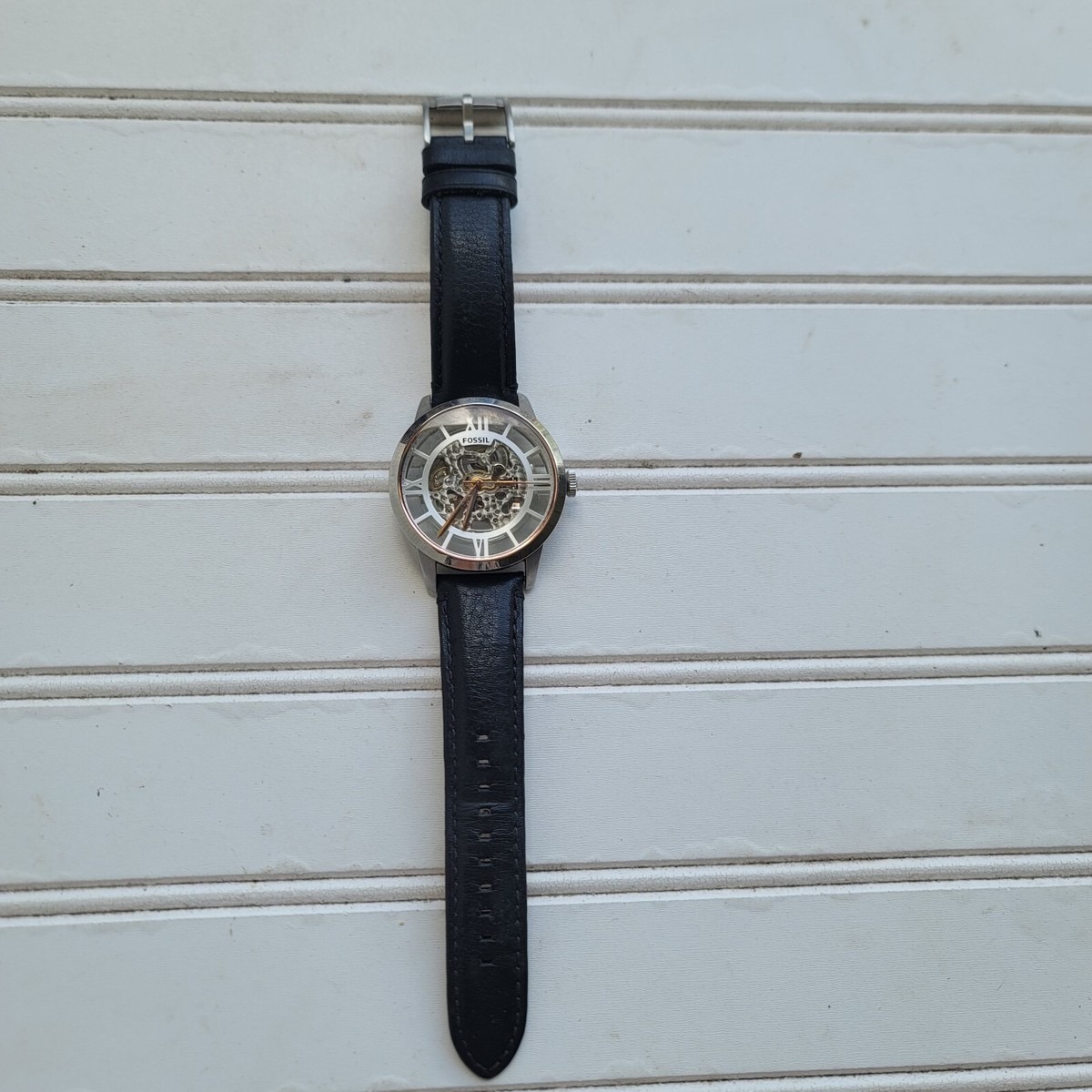 FOSSIL Mens Automatic Wrap Chronograph Watch ME3041 Leather