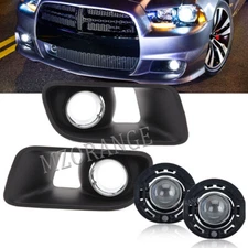 Fog Light Lamp Cover Bezel Chrome Trim For Dodge Charger SRT-8 2012 2013-2015