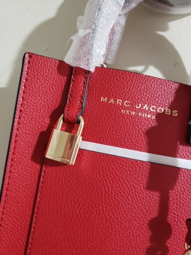 NWT Marc Jacobs Micro Pebbled Leather Tote Crossbody Bag Savvy Red