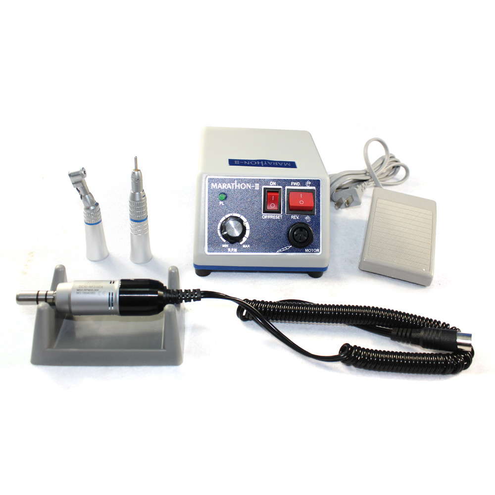 Micromoteur Dentaire Marathon N3+ 35K RPM Avec Pièce à Main Et 10 Fraises - Neuf