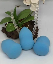 3x Cosmetic Makeup Foundation Blender Sponge Applicator - Blue - New