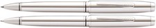 Cross Ballpoint Pen and Pencil Set Coventry Polished Chrome AT0661-7 New in Box