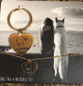 matching dog tag and owner necklace