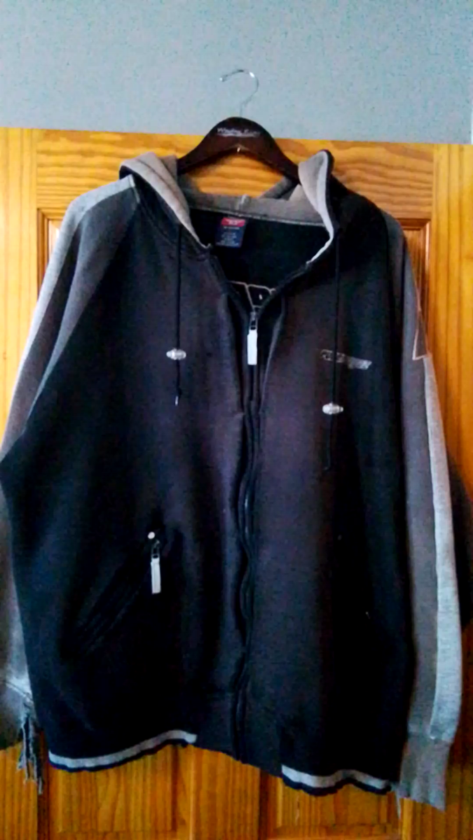 Y2K Pure Playaz Jacket Mens XL Distressed Hoodie Logo Hip Hop Rap