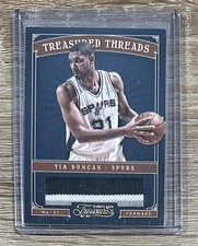 2012-13 Timeless Treasures #1 Tim Duncan Treasured Threads Prime Patch #/10