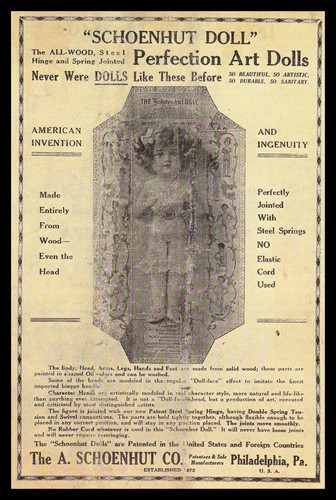 Vintage 1914 Schoenhut Puppe Katalog Replik Bilder, Statistiken, Originalkleidung - 14 Seiten