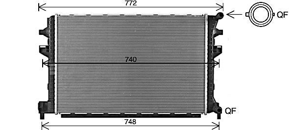 VNA2383 AVA Radiator FIT VW GOLF (2013) 1.2 TSI BLUEMOTION