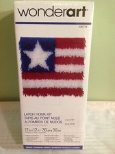 New WonderArt Latch Hook Kit 12 in x 12 in  Patriot  426174  Factory Sealed