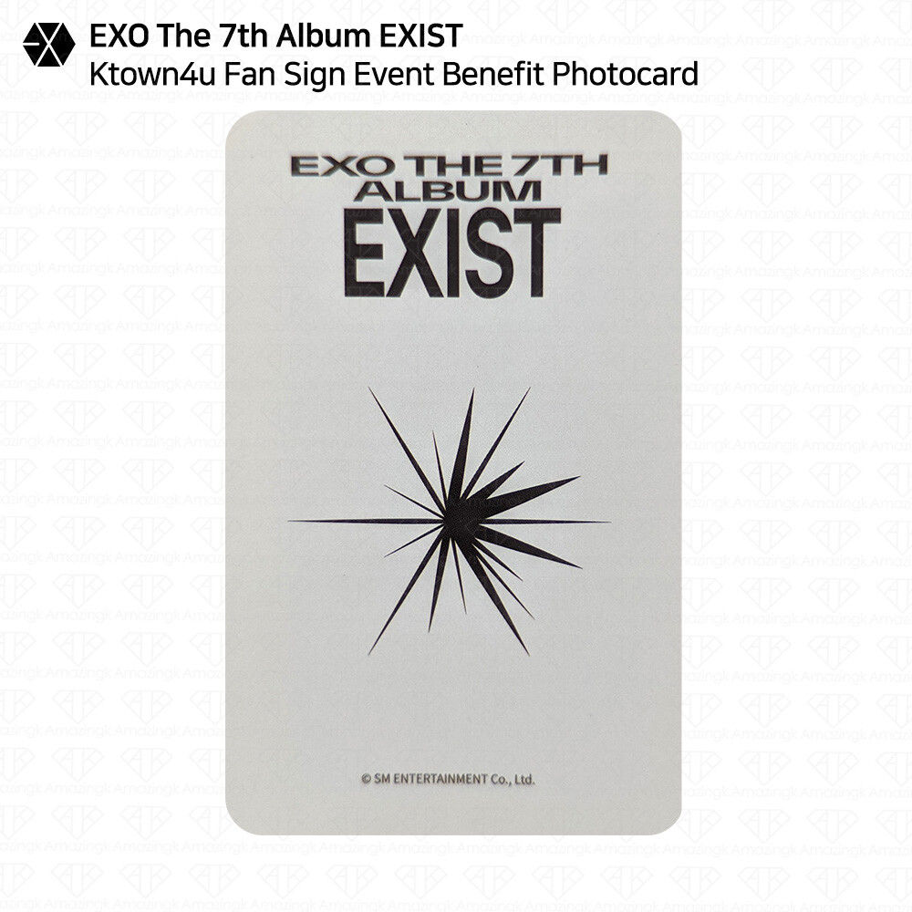EXO EXIST Everline Ktown4u Fan Sign Event Benefit Photocard