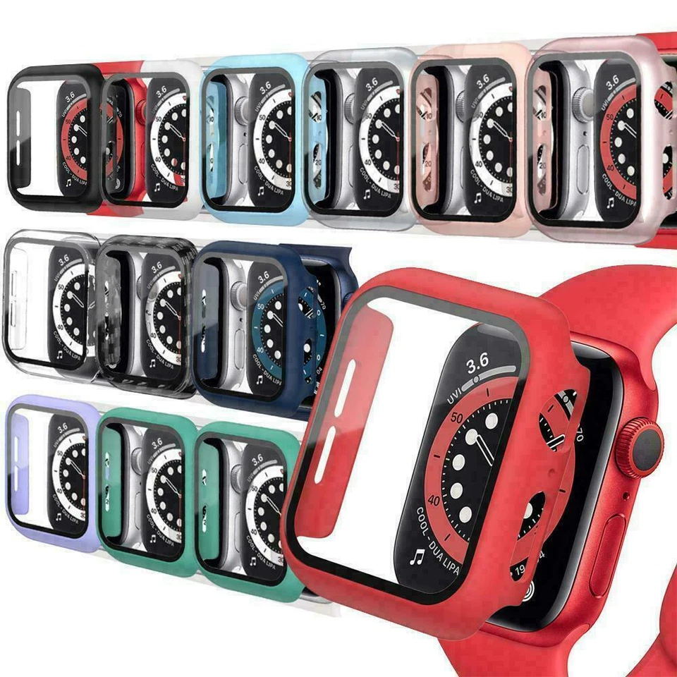 For Apple Watch Series 10 9 8 7 Ultra Cover Case Tempered Glass Screen Protector - Image 2 of 4
