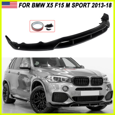 NEW GLOSS BLACK FRONT BUMPER SPLITTER LIP FOR BMW X5 F15 M SPORT 2013-2018