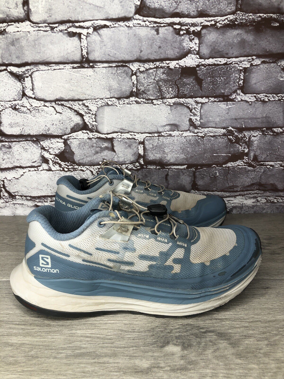 Scarpe da corsa Salomon Ultra Glide Bluestone Pearl Mesh stringate donna 36EU 5M US