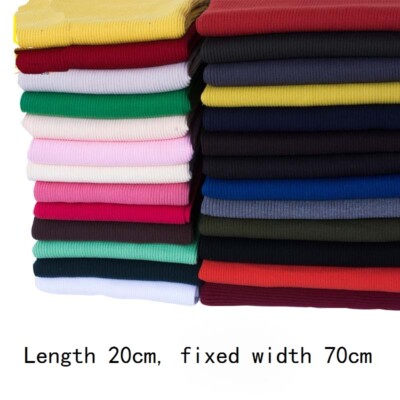 Stretch Strick Ripp Stoff DIY Material Pullover Bund Bündchen Rippborte 20X70cm