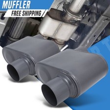 Epa 2x 2.25offset Inletoutlet Race Performance Chambered Exhaust Muffler Grey