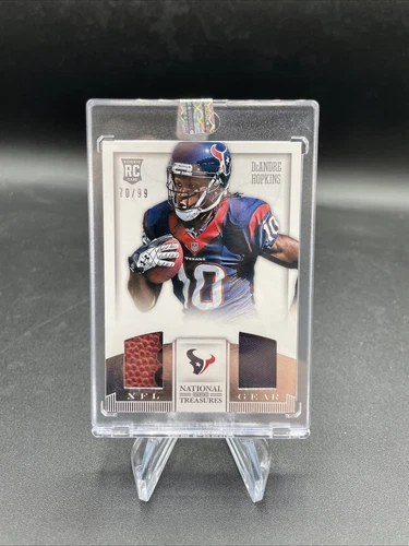 2013 National Treasures NFL Gear Materials Dual /99 DeAndre Hopkins #5 Rookie RC